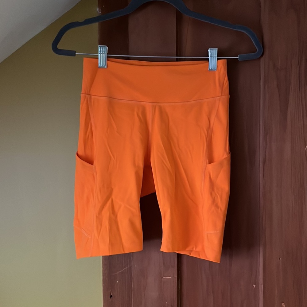 Size S Orange Outdoor Voices Bike Shorts